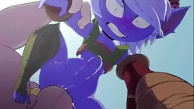 Skinny i brusebadet gnider munden af den danske sexfilm barberede penis af den kærlige Gran